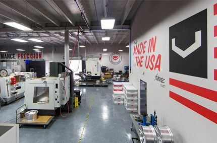 Vossen factory interior with industrial machinery